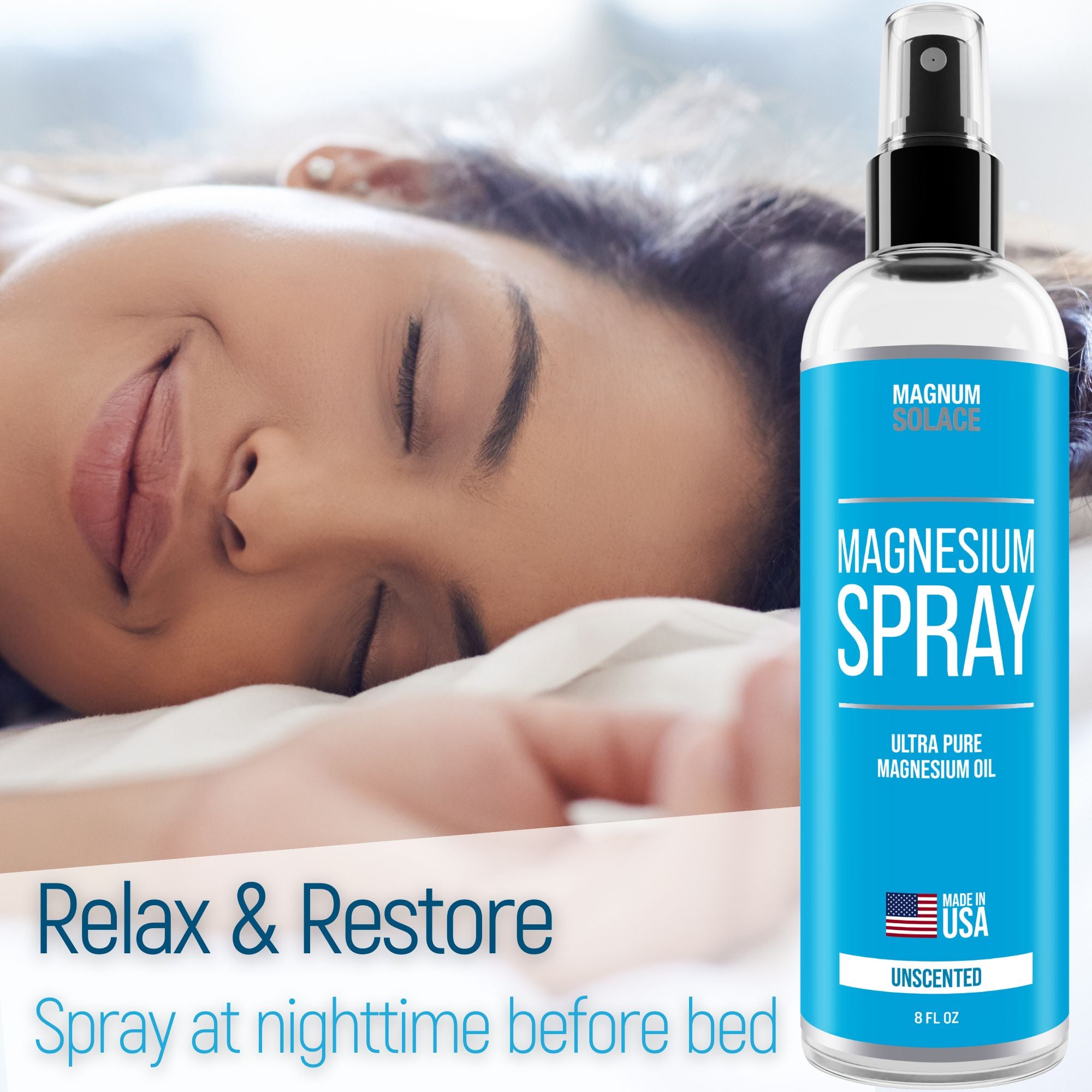 Magnesium Spray - Pure Magnesium Oil Body Spray, 12 oz