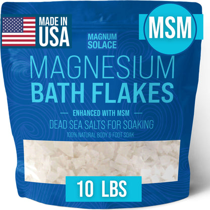 Magnesium Bath Flakes with MSM, 10 LBS