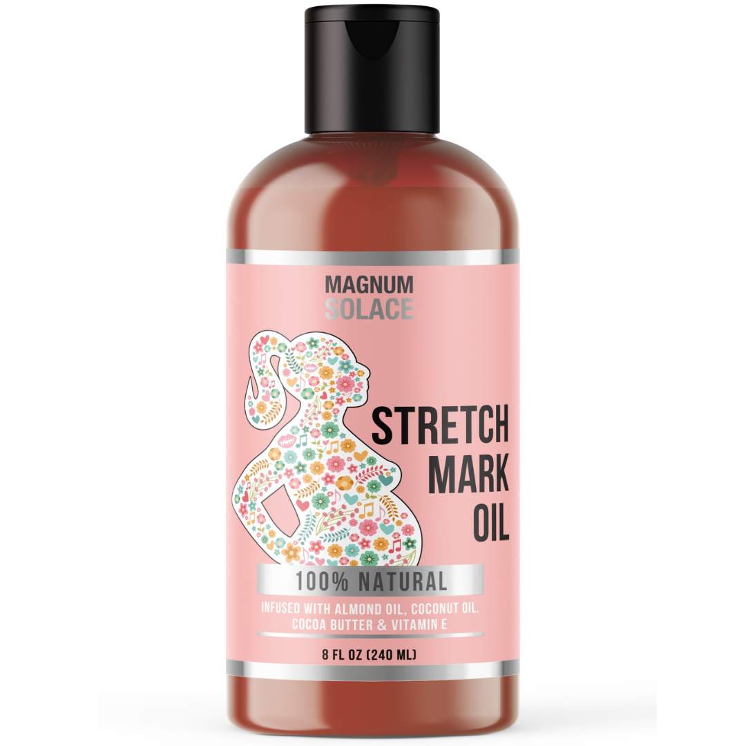 Stretch Mark Oil – 100% Natural Belly Oil for Pregnancy with Cocoa Butter